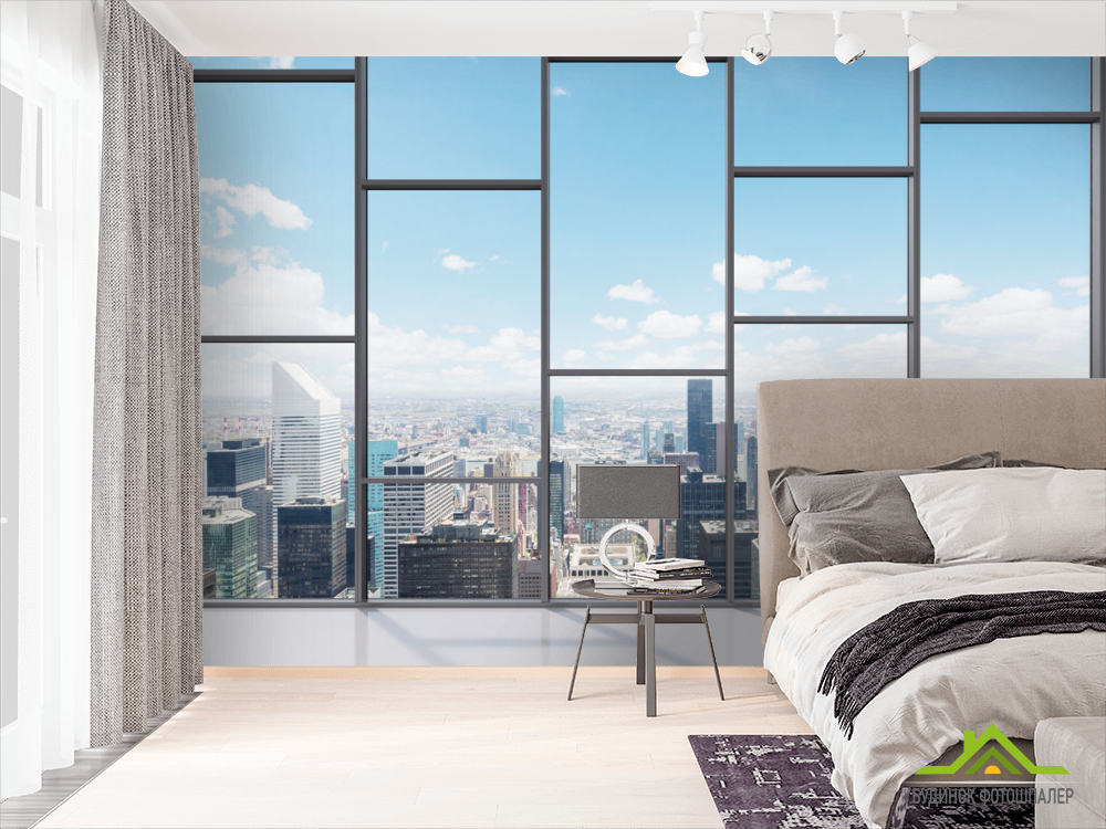 Фотообои Вид из окна на город