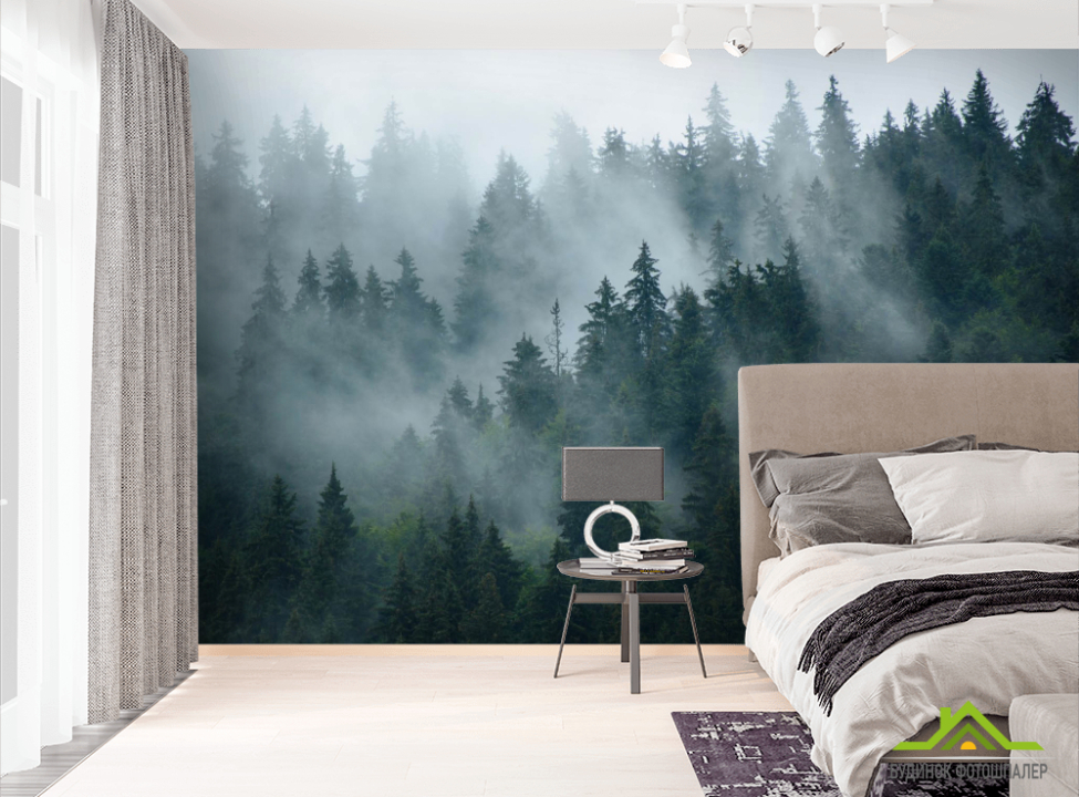 выбрать Фотошпалери ліс в тумані Фотошпалери Природа на стіну