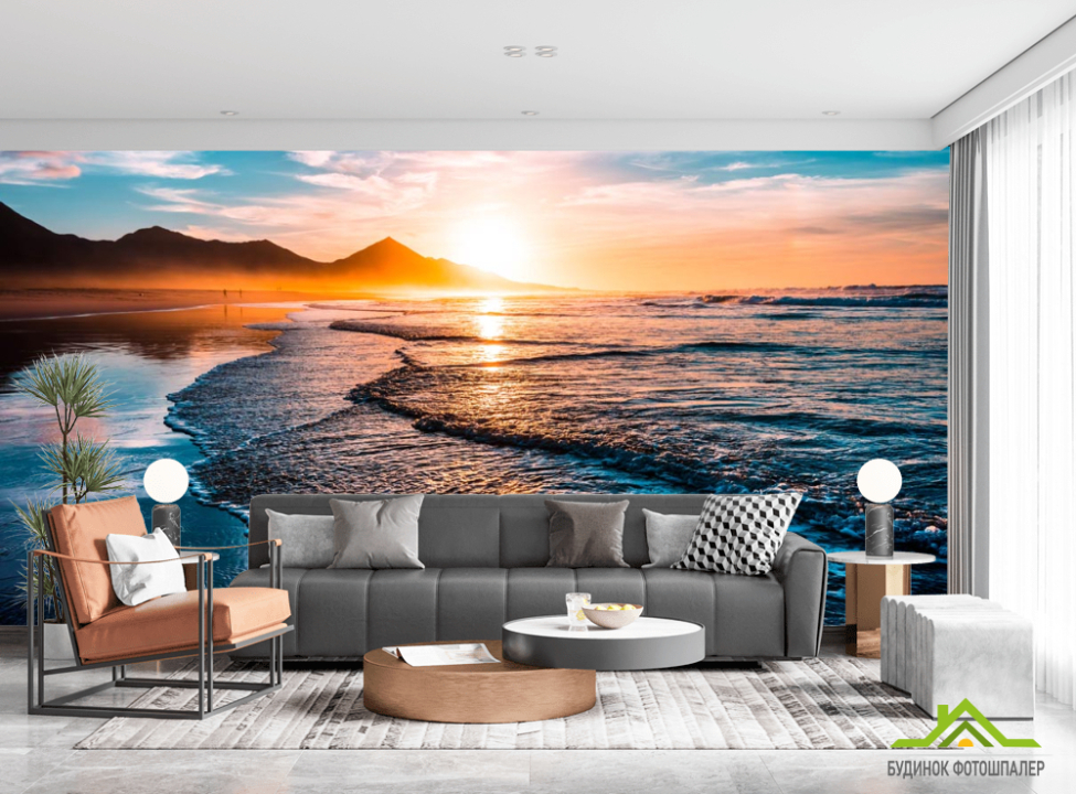 выбрать Фотошпалери Гори і сонце над морем Фотошпалери Море на стіну